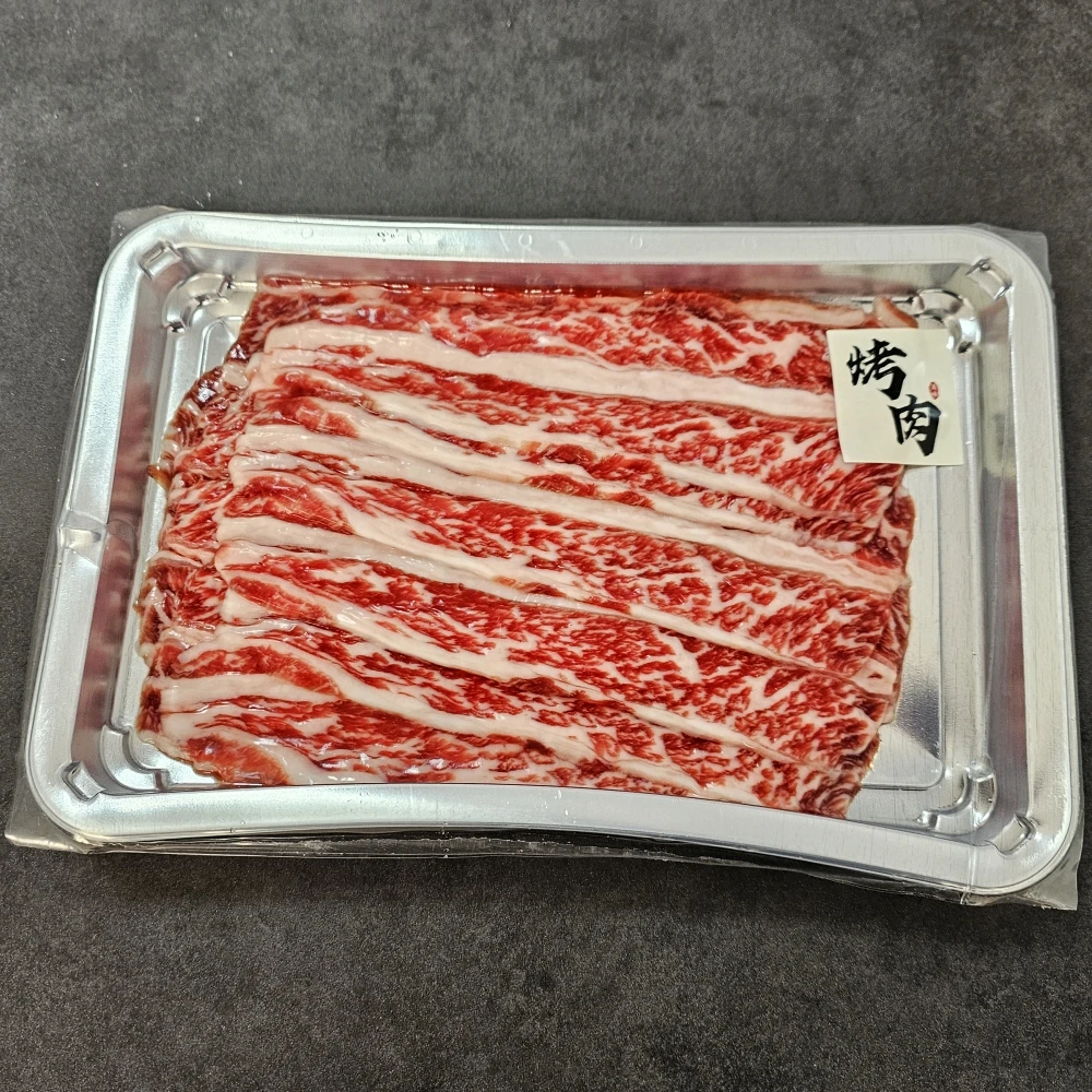 牛小排烤肉片/火锅卷 250克 奢华雪花牛肉卷 安格斯原切牛肉片