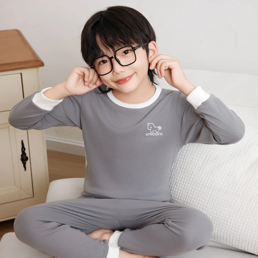 2025儿童A类内衣套装春款男女宝家居服套装中大秋衣秋裤