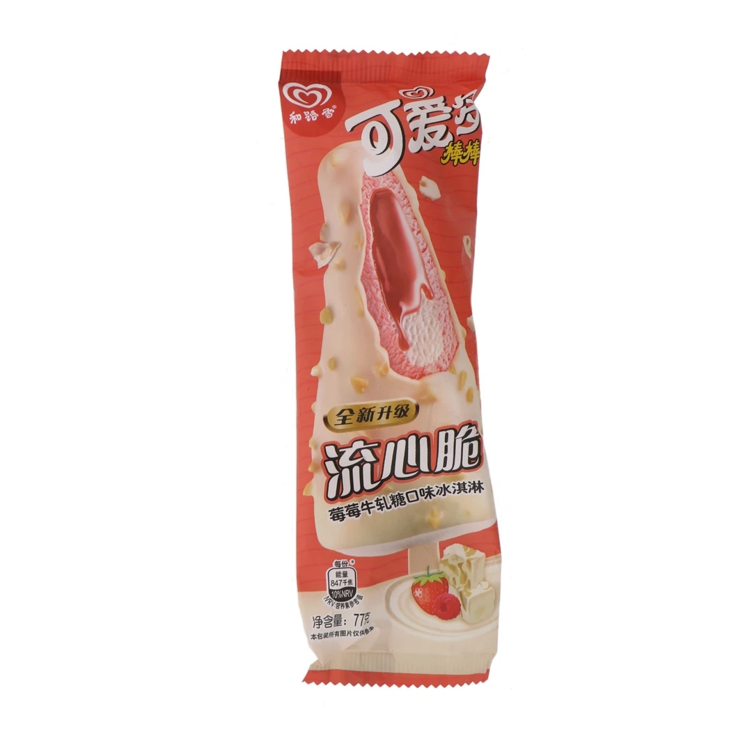 可爱多棒棒流心脆莓莓牛轧糖口味3支装75g