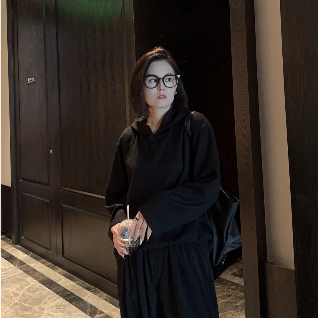 《连帽衫》秋冬新款原创设计中国风连帽衫新中式灯芯绒厚卫衫