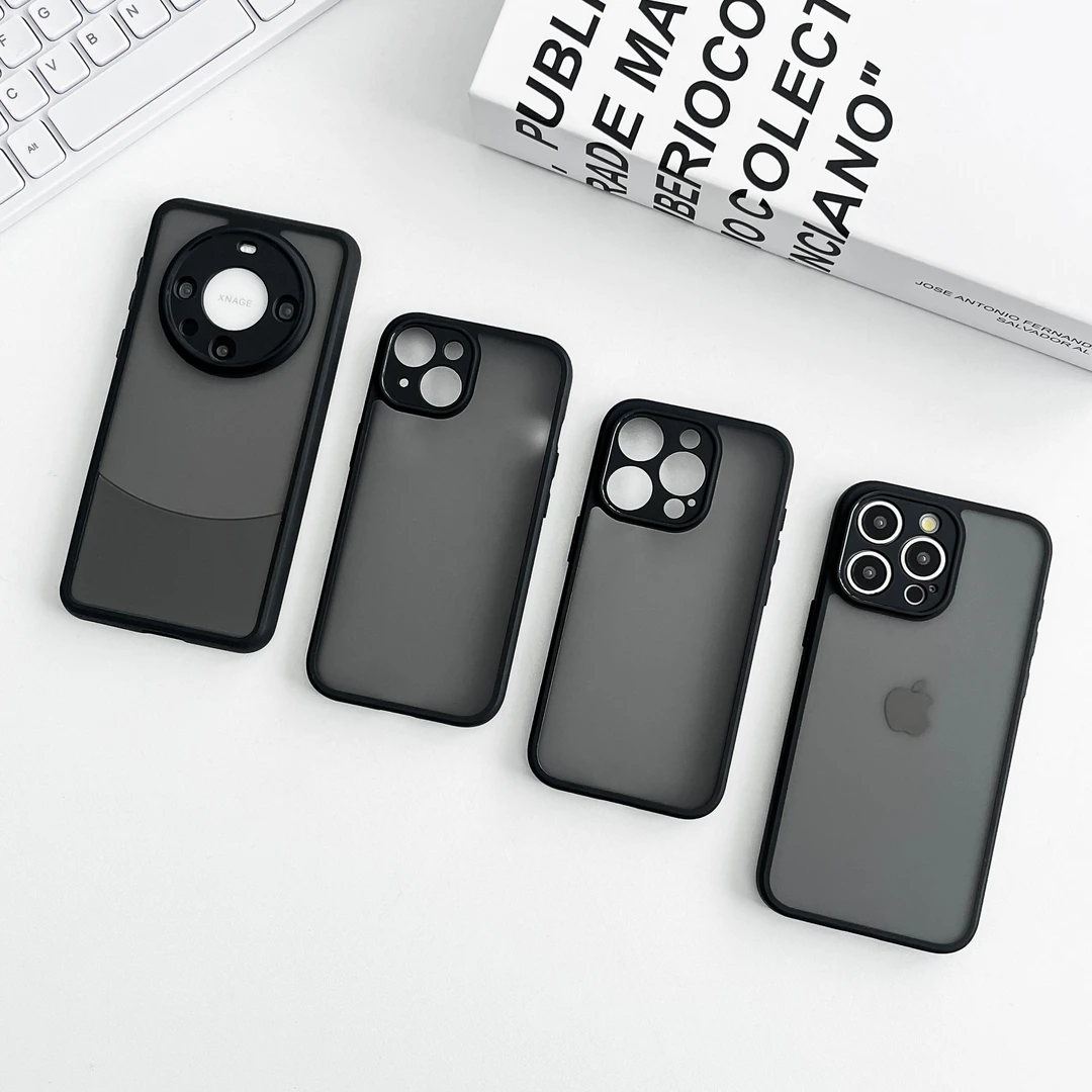 新款王晓牛雾感适用于iPhone16手机壳磨砂防摔手机套防指纹15全包