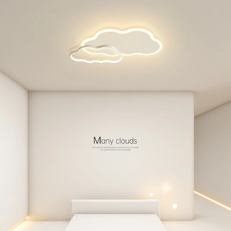 简约现代led吸顶灯云朵儿童房卧室灯主卧室房间灯极简女孩吸顶灯