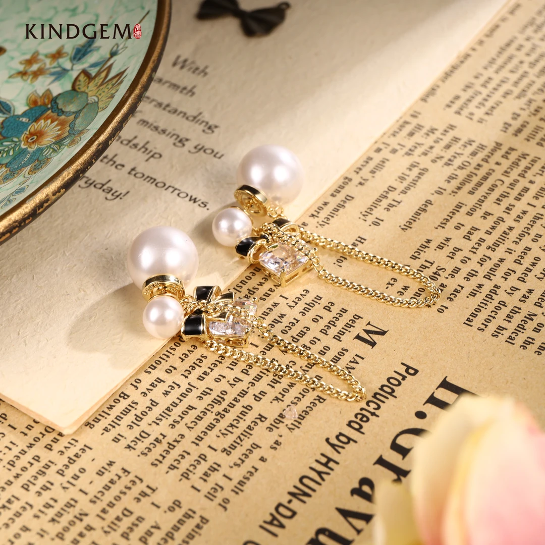 铜合金仿珍珠耳饰 AB58XIPC-28497时尚小众优雅个性耳环耳饰