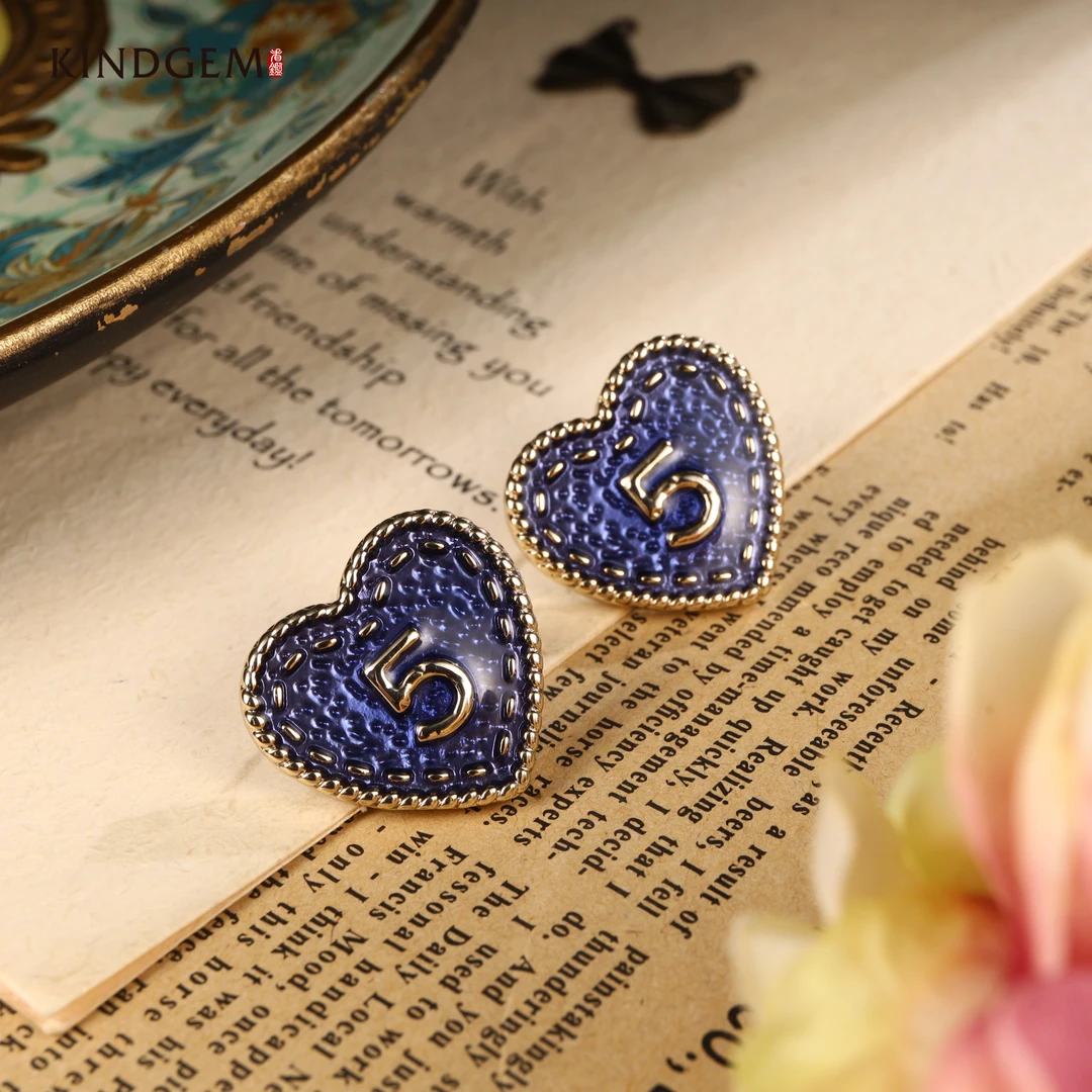 铜合金珐琅耳饰 AJ13XLZC-28522 简约小众个性时尚新款百搭耳环