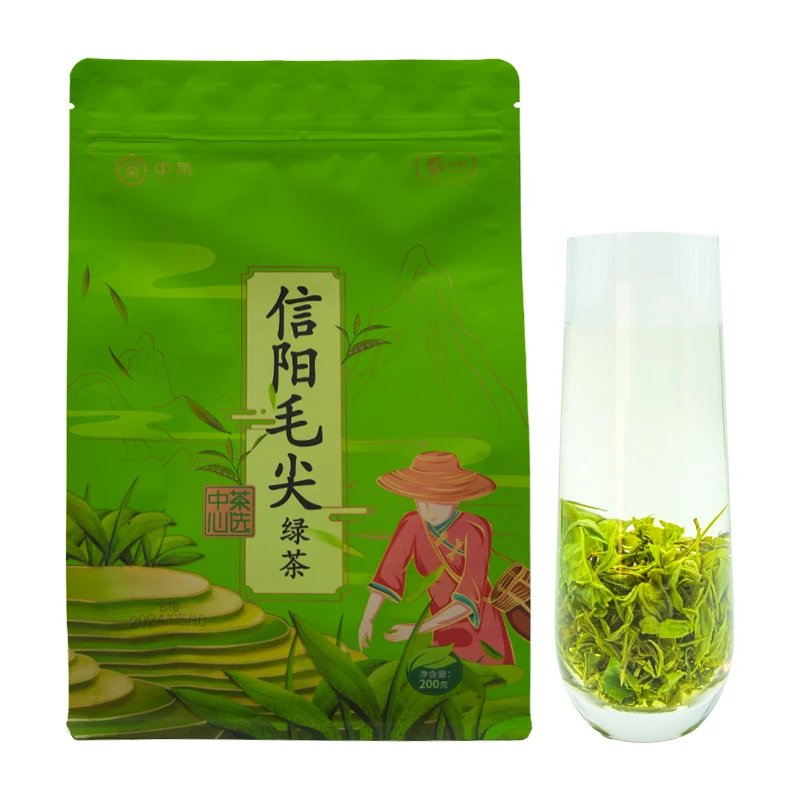 中茶2024年新茶信阳毛尖200g袋装 春茶绿茶茶叶 自饮办公送礼