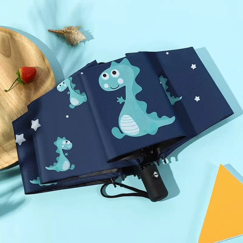 男女卡通藏式雨伞儿童防雨防晒遮阳折叠伞超轻便晴雨两用学生伞