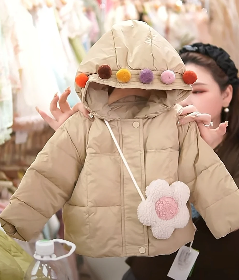 【BaoBao】羽绒服国标90白鸭绒女宝宝23233