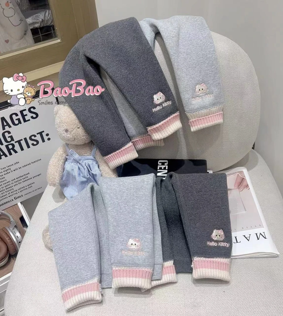 【BaoBao现货】蚕丝850克加厚羊毛一体绒打底裤高弹力女打底裤9602