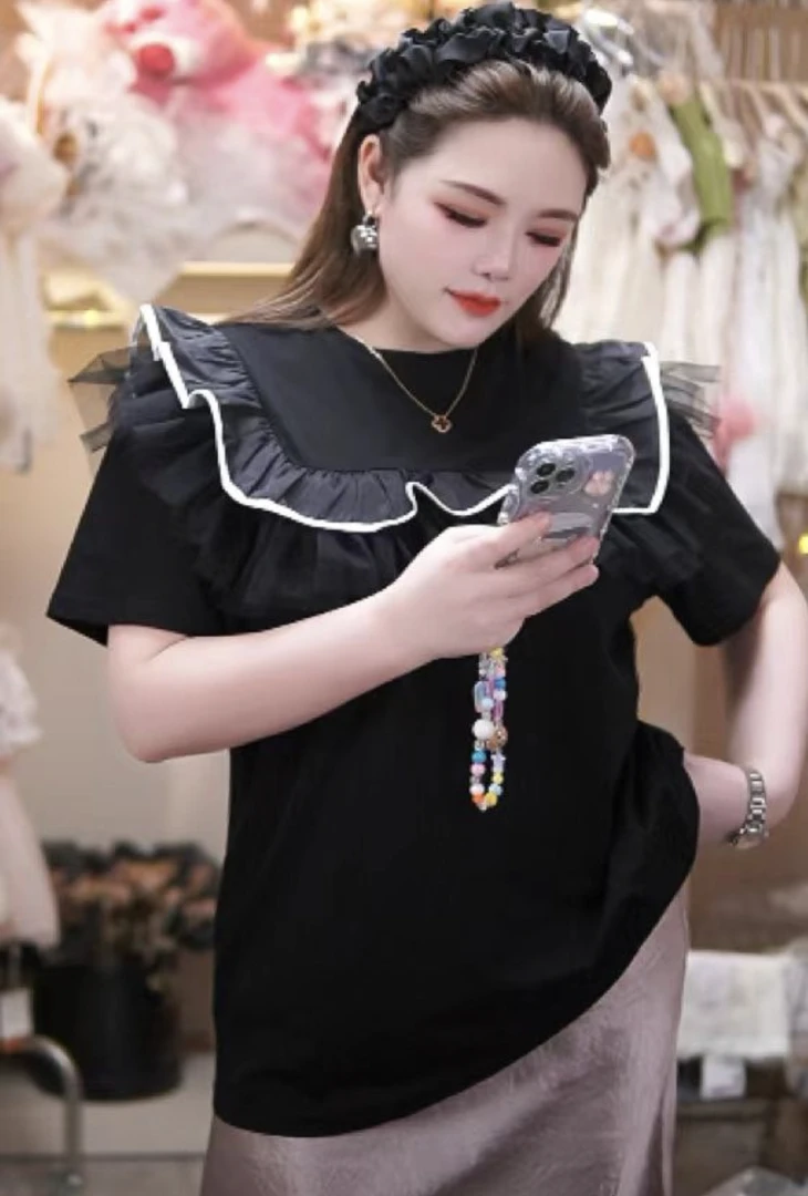 【BaoBao美丽同款】M·L私人订制夏季宽松减龄显瘦T恤成人