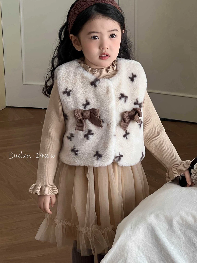 【BaoBao现货】冬季加绒女童连衣裙套装68903