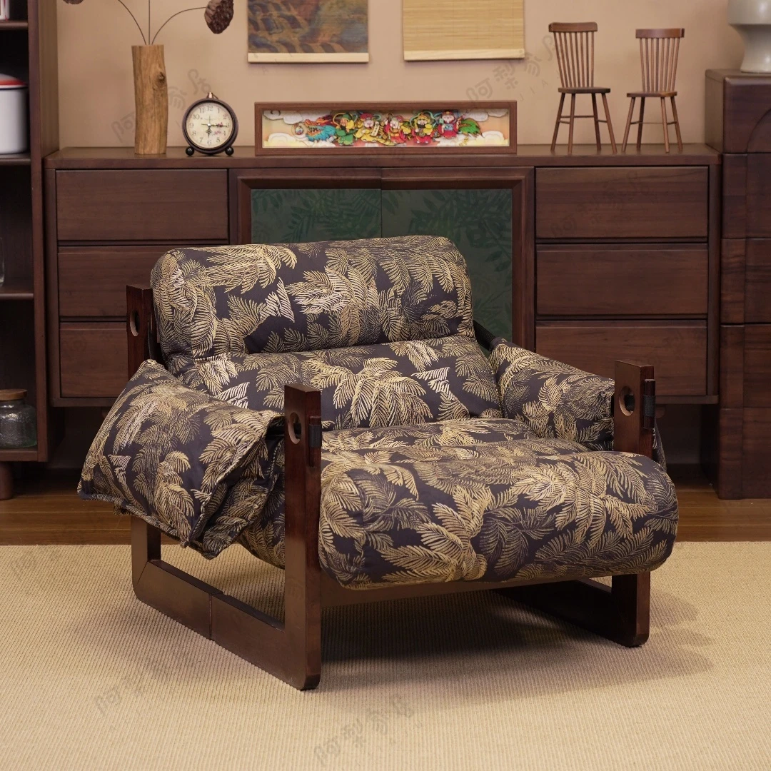 新中式沙发阳台家用单人沙发书房沙发看书茶几沙发定制客厅沙发