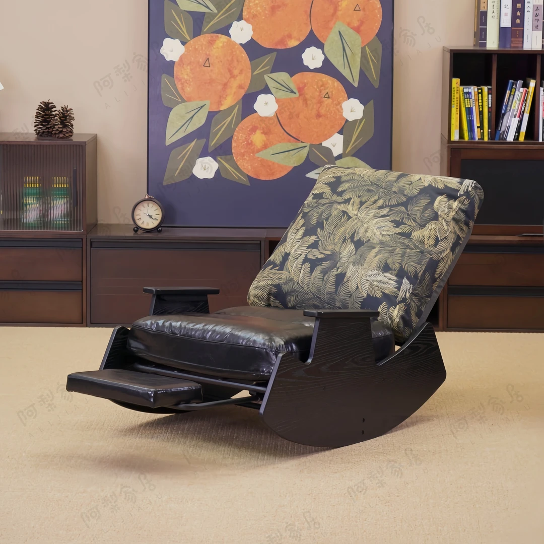 实木摇椅休闲客厅沙发家用懒人沙发单人休闲摇摇椅