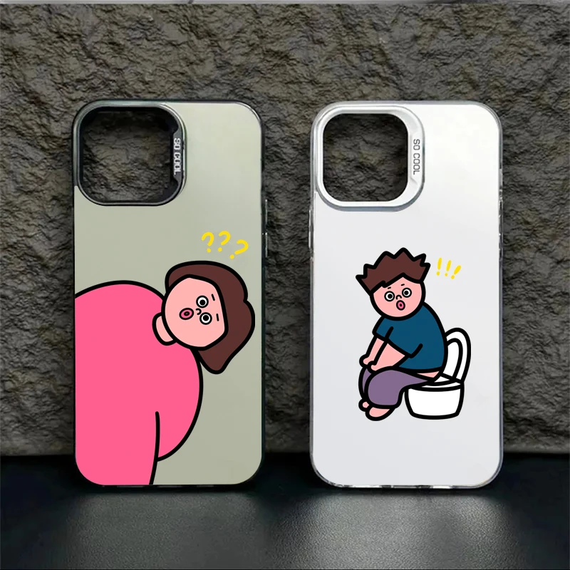 搞怪情侣手机壳适用于苹果华为小米卡通可爱创意个性趣味全包男女