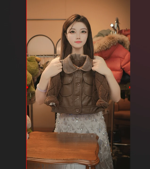 男童女童外套2026深秋加绒加厚保暖夹克韩版洋气翻领皮衣1063