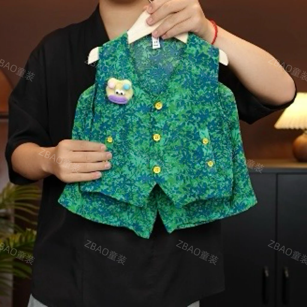 2025原创2025夏季新款儿童休闲洋气百搭运动套装18923