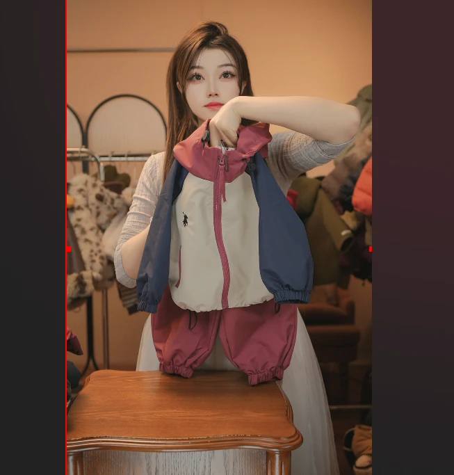 【身高加10拍】2026春秋季新款儿童潮流时尚休闲上衣加裤子套装2402