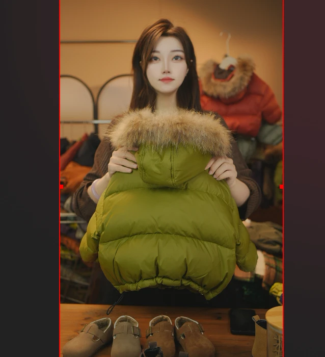 2026儿童冬季新款连帽貉子毛大毛领90白鸭绒子羽绒服352