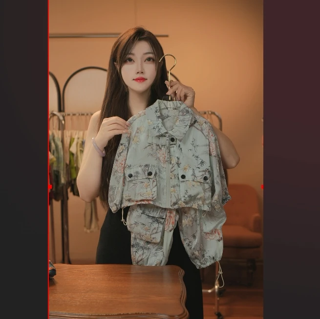 2026夏季透气翻领休闲时尚薄款宽松民族服装防晒衣35673新中式