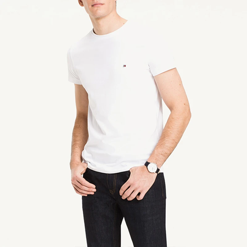 TOMMY HILFIGER男人短袖t恤夏季新品进口刺绣圆领薄款半截袖 ZZ