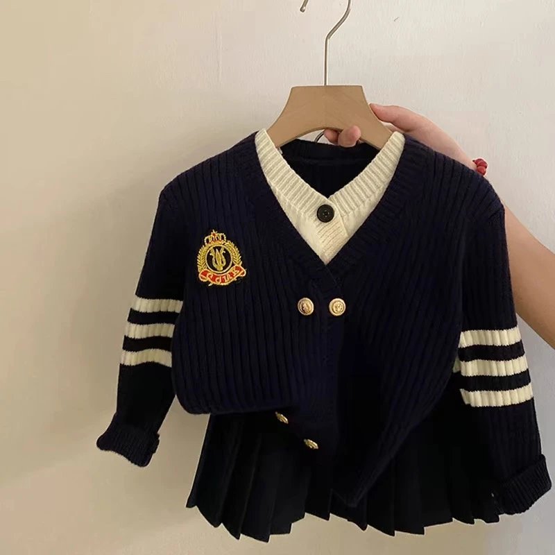 女童JK制服套装春秋2024新款儿童学院风秋装女孩洋气