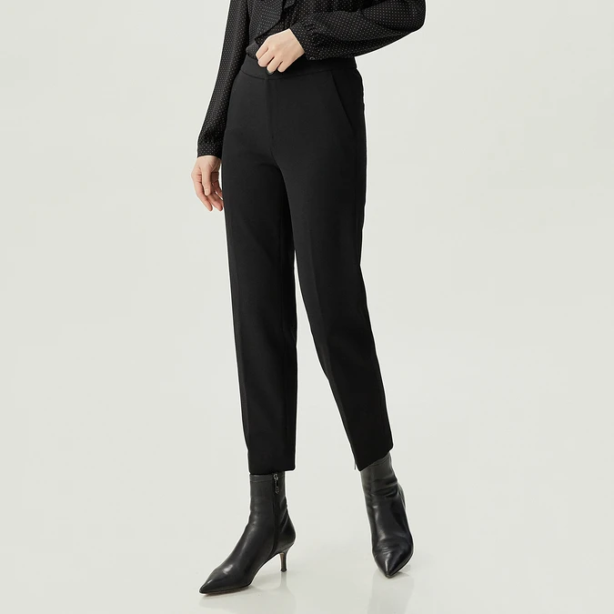 【商场同款】直筒西装裤秋冬百搭高腰显瘦简约烟管九分裤女1100507