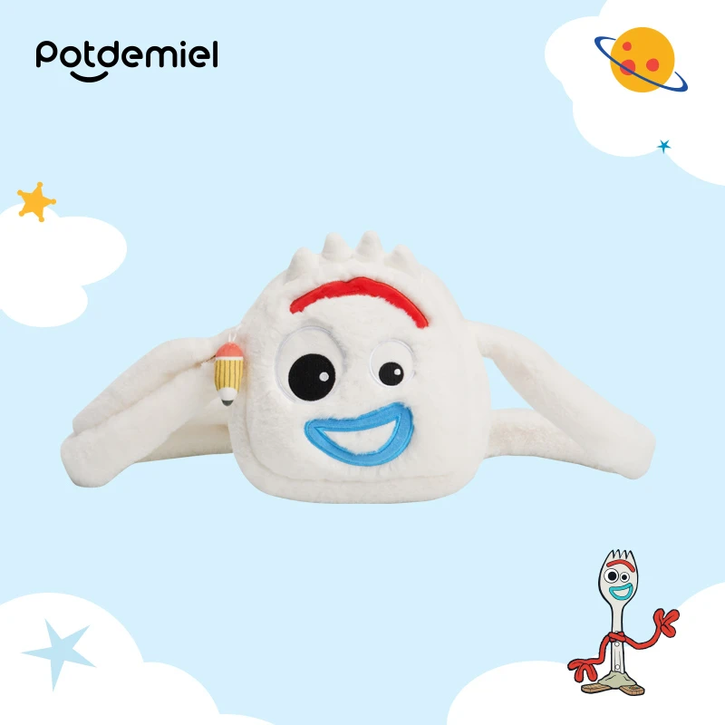 potdemiel迪士尼正版叉叉聪慧手工斜跨包毛绒包包可爱女款包包