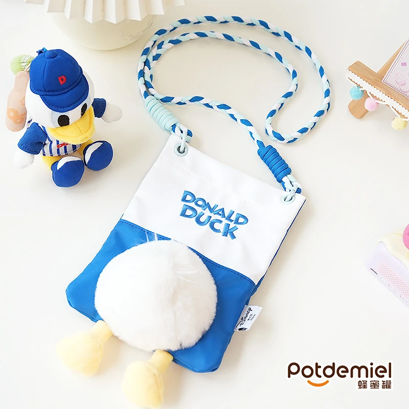 potdemiel迪士尼正版25年唐老鸭屁屁斜跨手机包毛绒玩偶