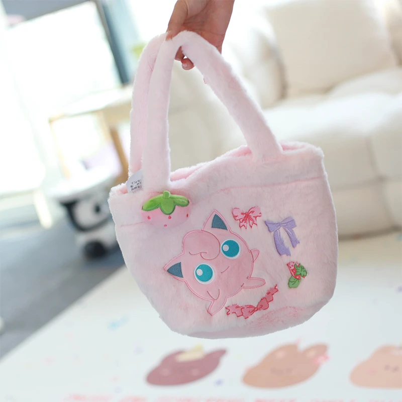 宝可梦系列2024年夏季新款皮卡丘胖丁可达鸭毛绒手提包