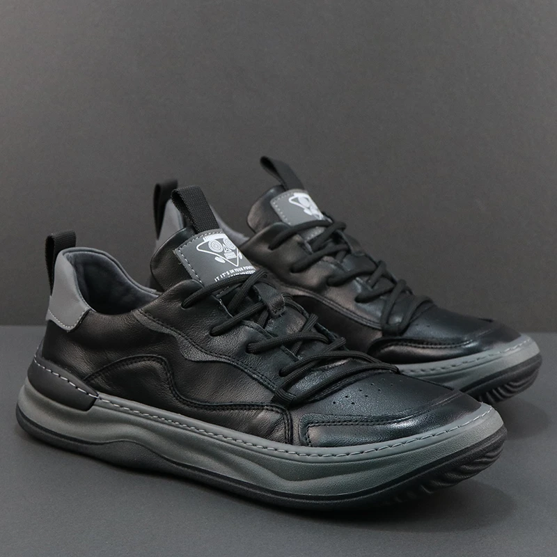 【小扬哥推荐】真皮牛皮小白鞋男新款男鞋真皮运动鞋潮流百搭休闲鞋