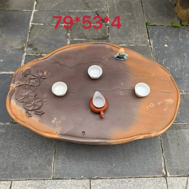 宋抗茶盘天然纯手工雕刻客厅办公室一体刨意新奇