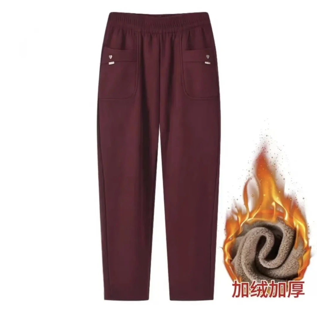 【加绒加厚】2024新款冬季大码高腰女裤休闲时尚百搭显瘦保暖哈伦裤