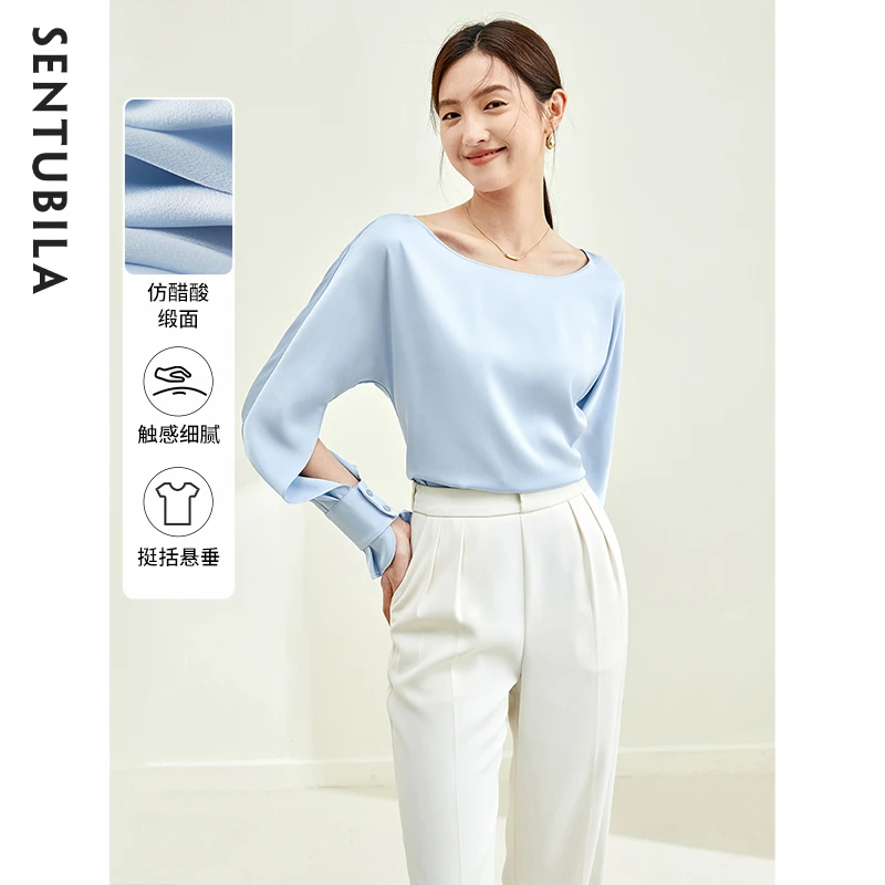 基础佰搭上衣质感满满通勤长袖上衣50233