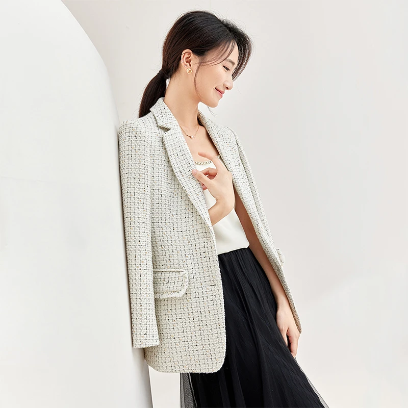 气质通勤别致温柔小香风西装外套51279