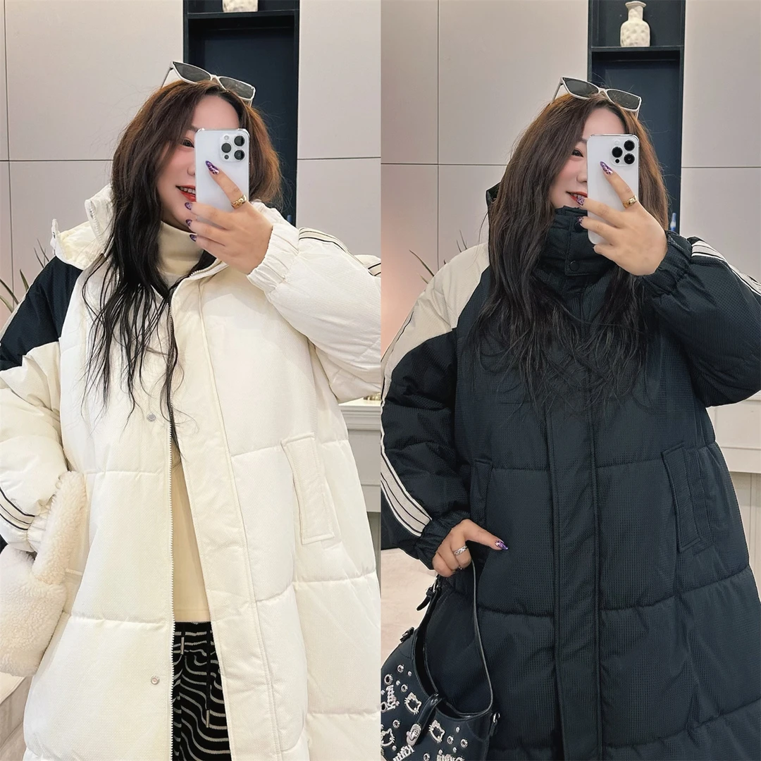 断码捡漏~流浪诗记 /递进美学加厚长款棉服8041花契200斤胖mm冬季