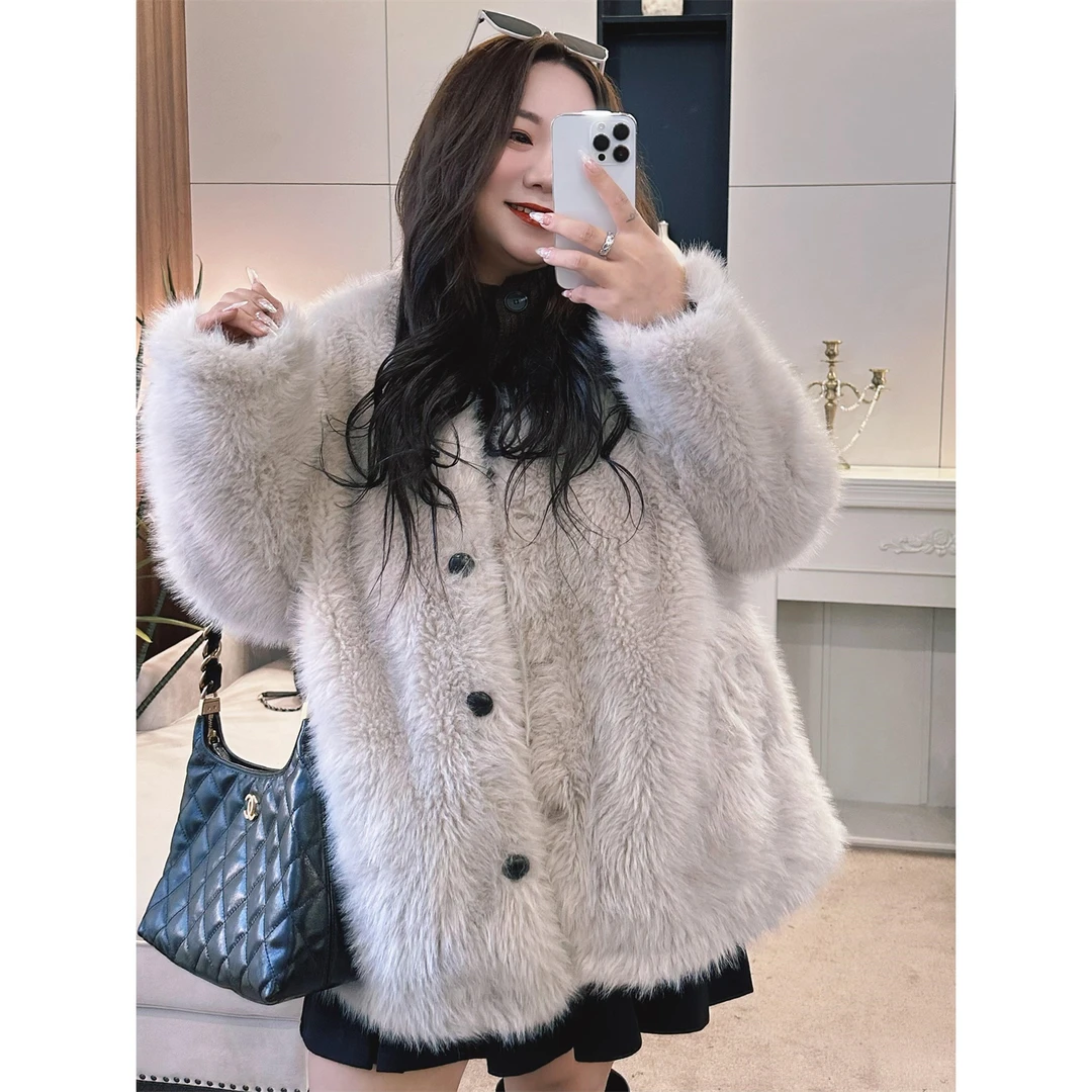 断码捡漏~伯尔尼温 / 新钱风长毛绒毛毛外套12569花契200斤胖mm