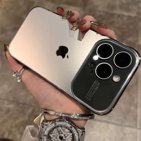 磨砂灰大视窗苹果15手机壳苹果14新款iphone15promax套13男12女11