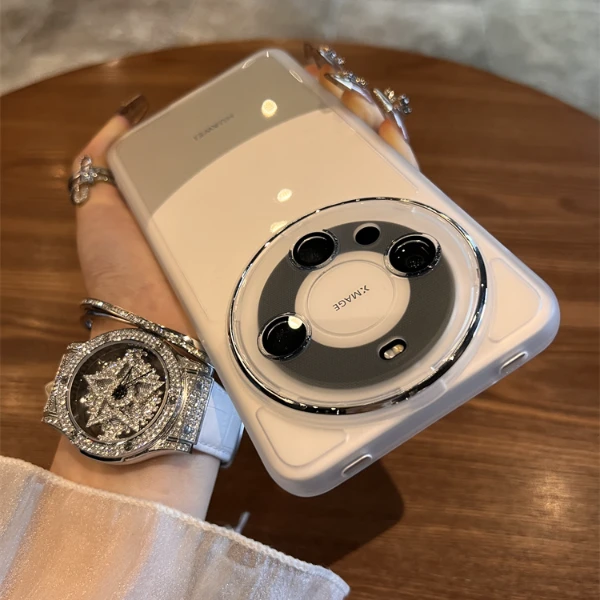 银镜透明白华为mate60pro手机壳mate40pro套mate50男mate30硅胶女