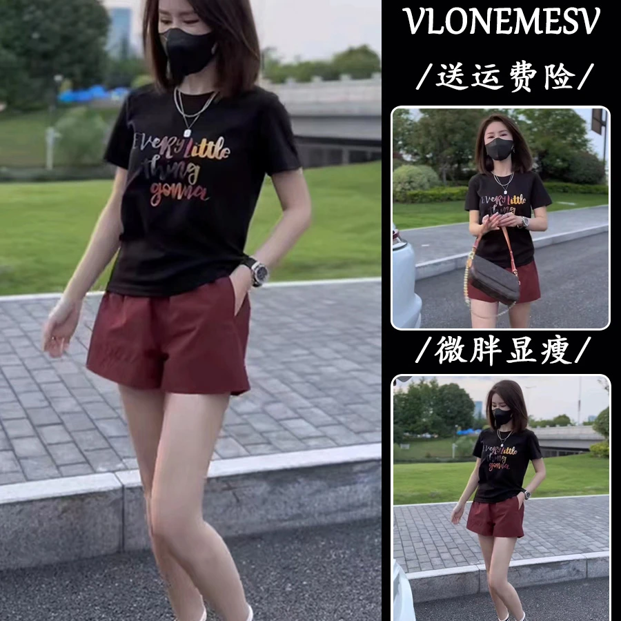 今年洋气套装女2025夏季新款设计感减龄显瘦上衣短裤两件套