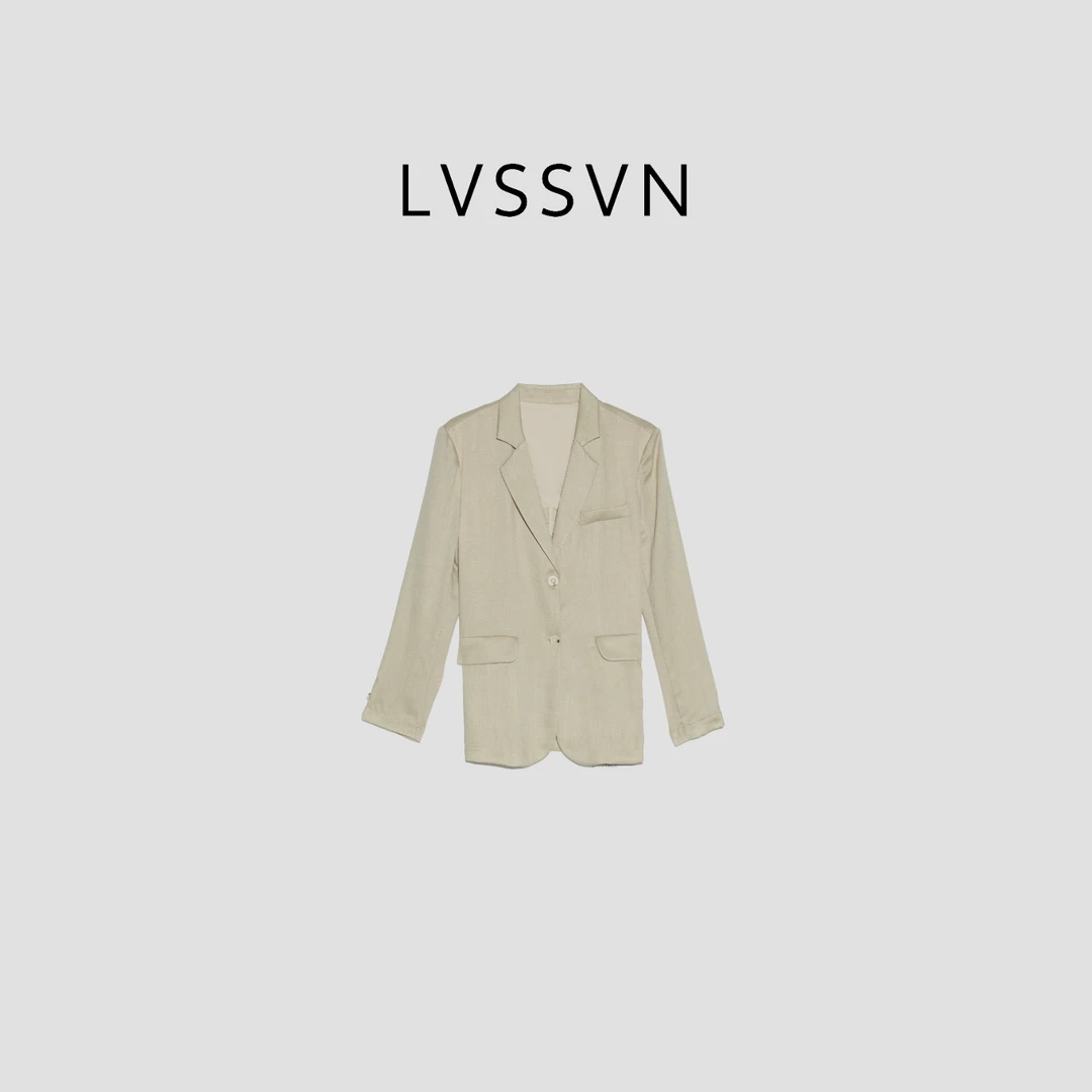 LVSSVN/露裳【Susie】早春气质温柔天丝加麻混纺女士西装 X-30223