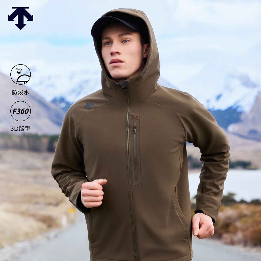 DESCENTE迪桑跑步运动健身男士F360版型梭织上衣冬季新D4491RJK02