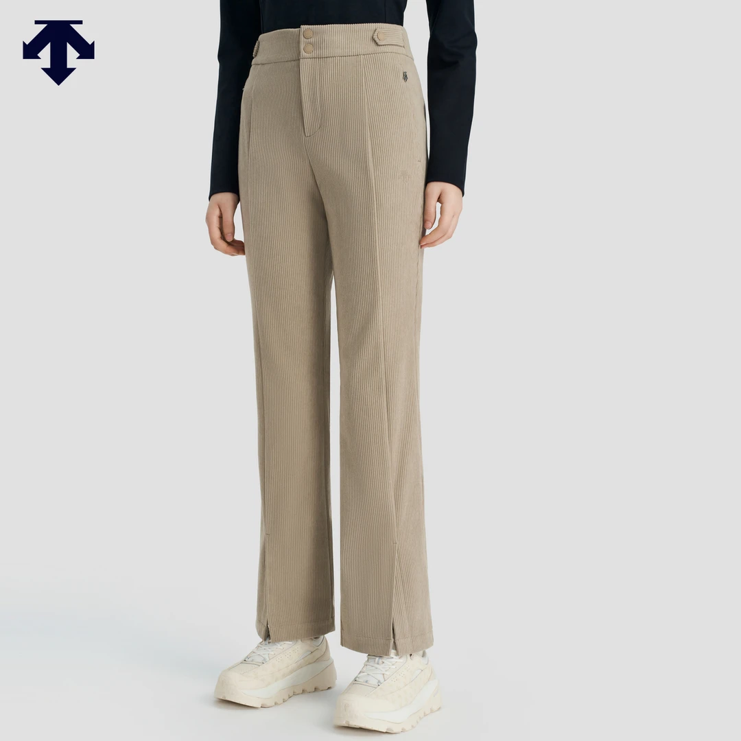 DESCENTE迪桑特WOMEN’S SKI女士灯芯绒针织长裤喇叭裤 D5132SFP51