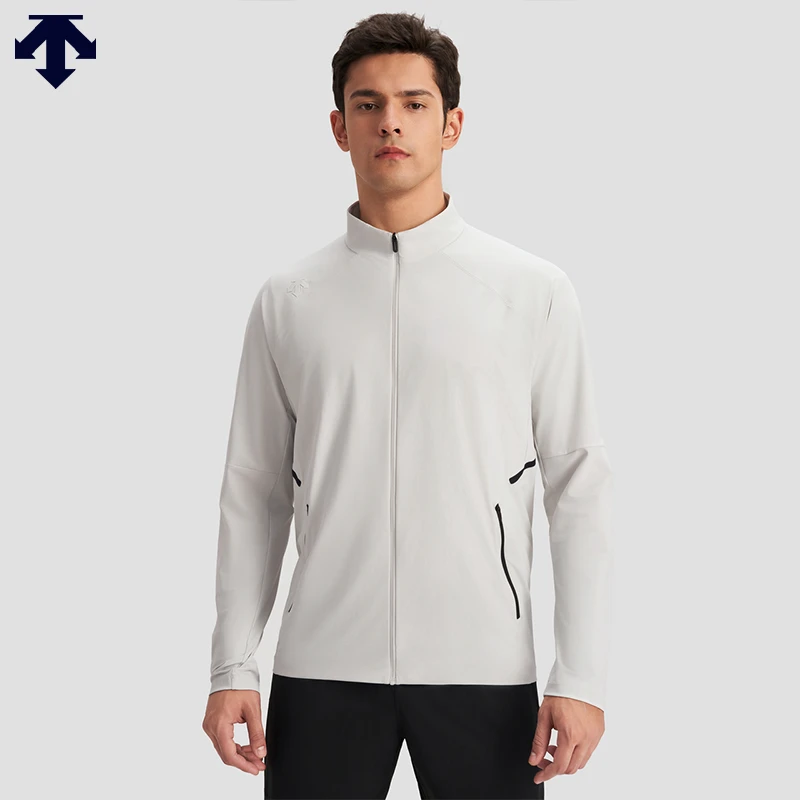 DESCENTE迪桑特综训男士TRICOT亲肤立领外套运动上衣新D4331TFT50