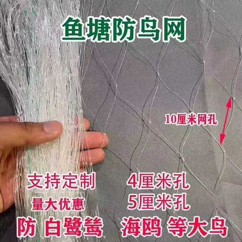 鱼塘菜地大网眼泥鳅青蛙养殖天网防护网加粗鱼线尼龙池塘用天网
