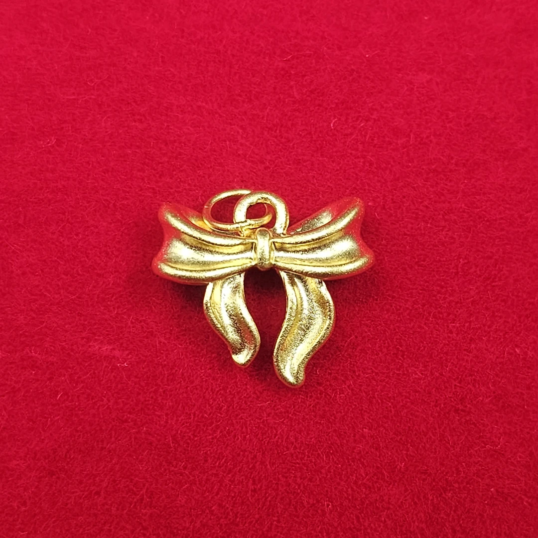 足金999斜尾蝴蝶结（配件）-CY1845