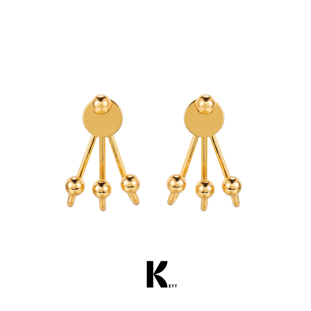 KEYT 铜合金耳饰 小众时尚金色爪爪造型设计耳饰