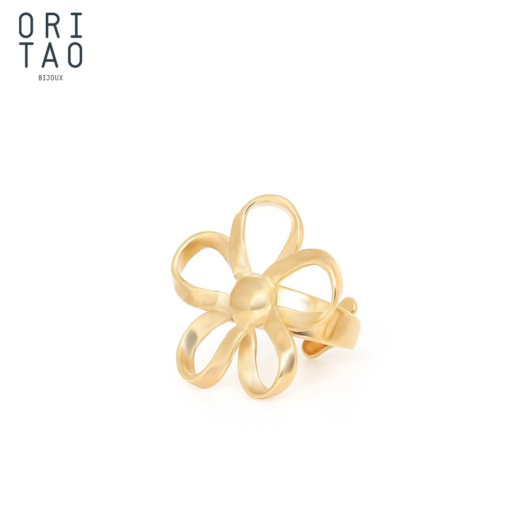 合金戒指 法国品牌 ORI TAO 花神系列 五瓣花小款开口设计戒指