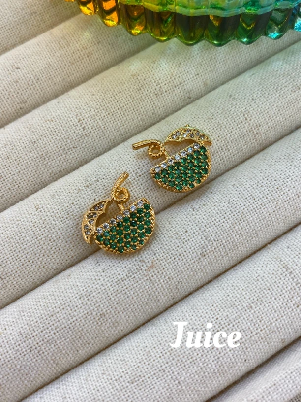 锌合金耳饰 微镶锆石精致耳环时尚简约耳环