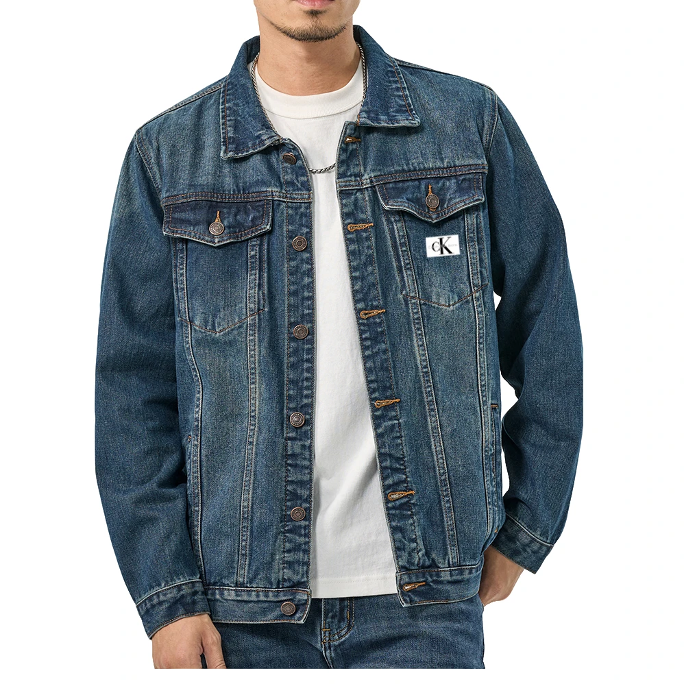 ck牛仔外套男时尚经典百搭轻奢高档男士春秋外套痞帅潮流个性男装