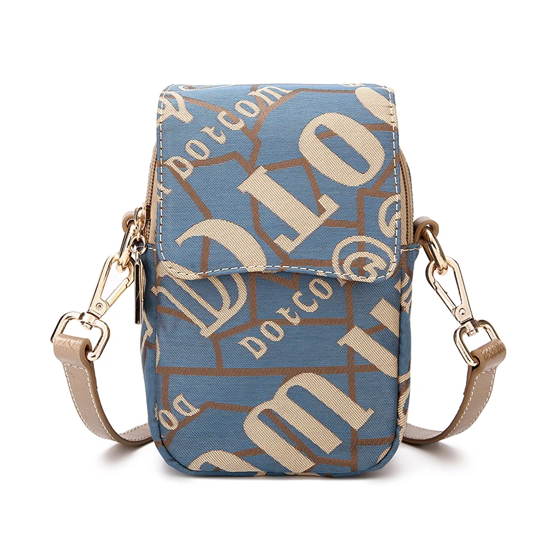 盛装舞步新款帆布迷你斜挎包手机袋多层休闲牛津布小包潮X35