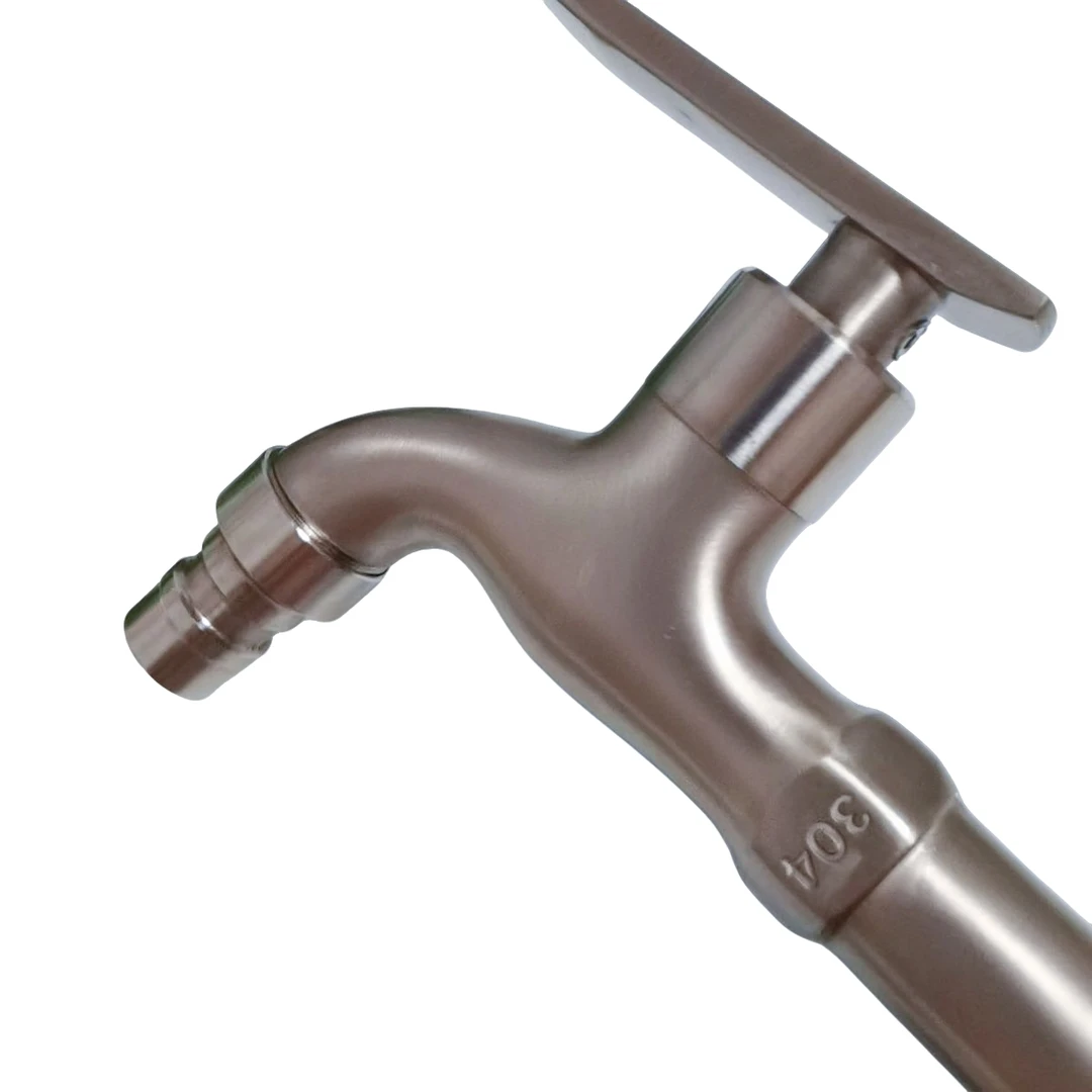 德国长杆热水水龙头耐高温不锈钢加长龙头超厚特厚4分防冻水龙头